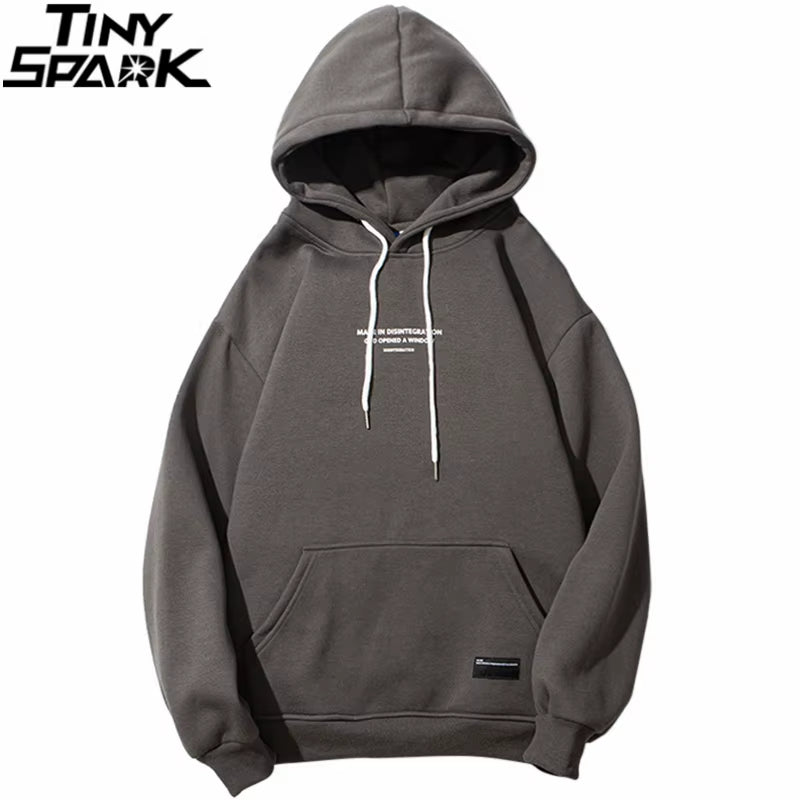 Mens 2025 Hip Hop Streetwear Harajuku Pullover Angel God Printed Hoodie Pocket Cotton Fleece Pullover Grey Hooded Sweatshirt