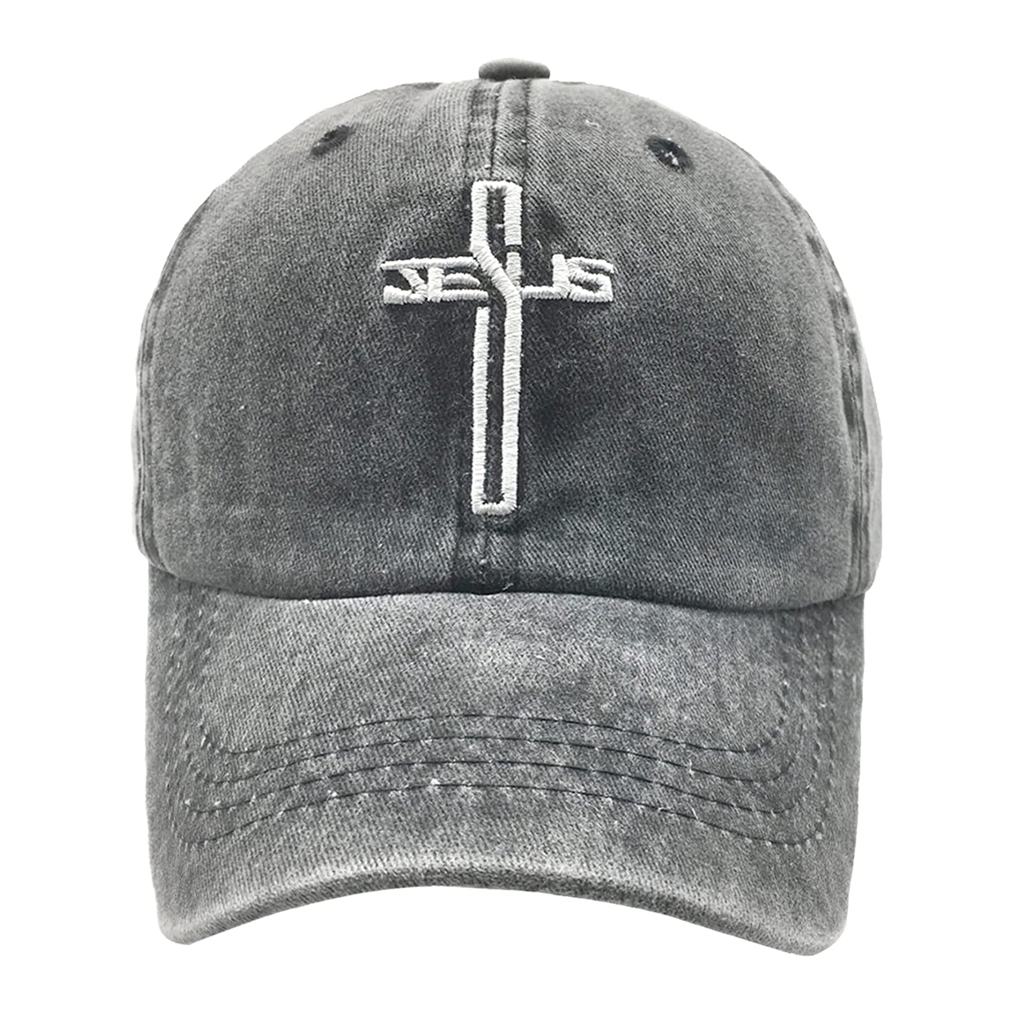 Embroidered Cross Adjustable Baseball Cap