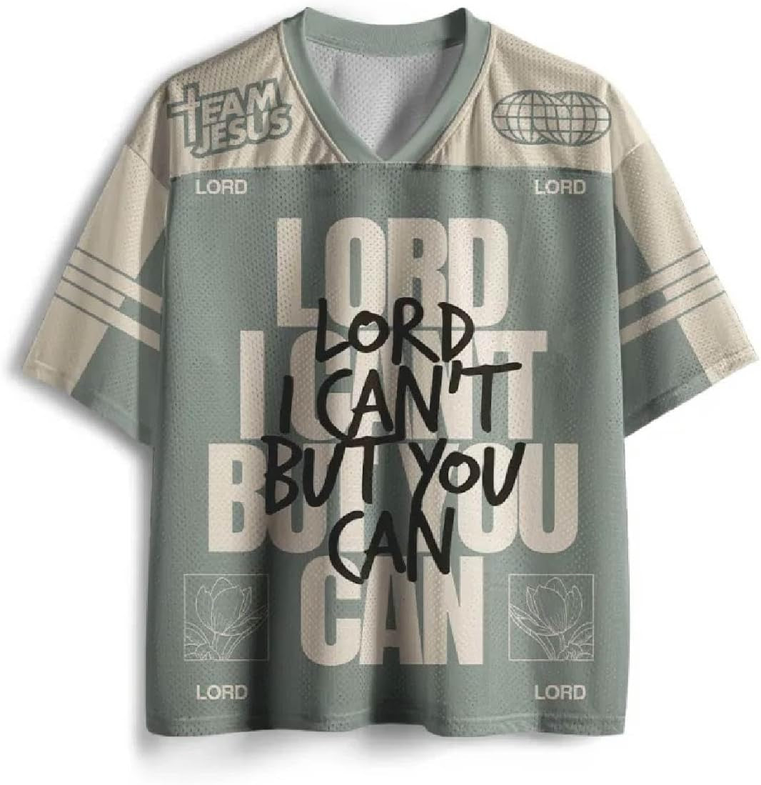 Graphic Tees Summer Novelty Women Men Oversized Lord Jesus Element Christian Jersey