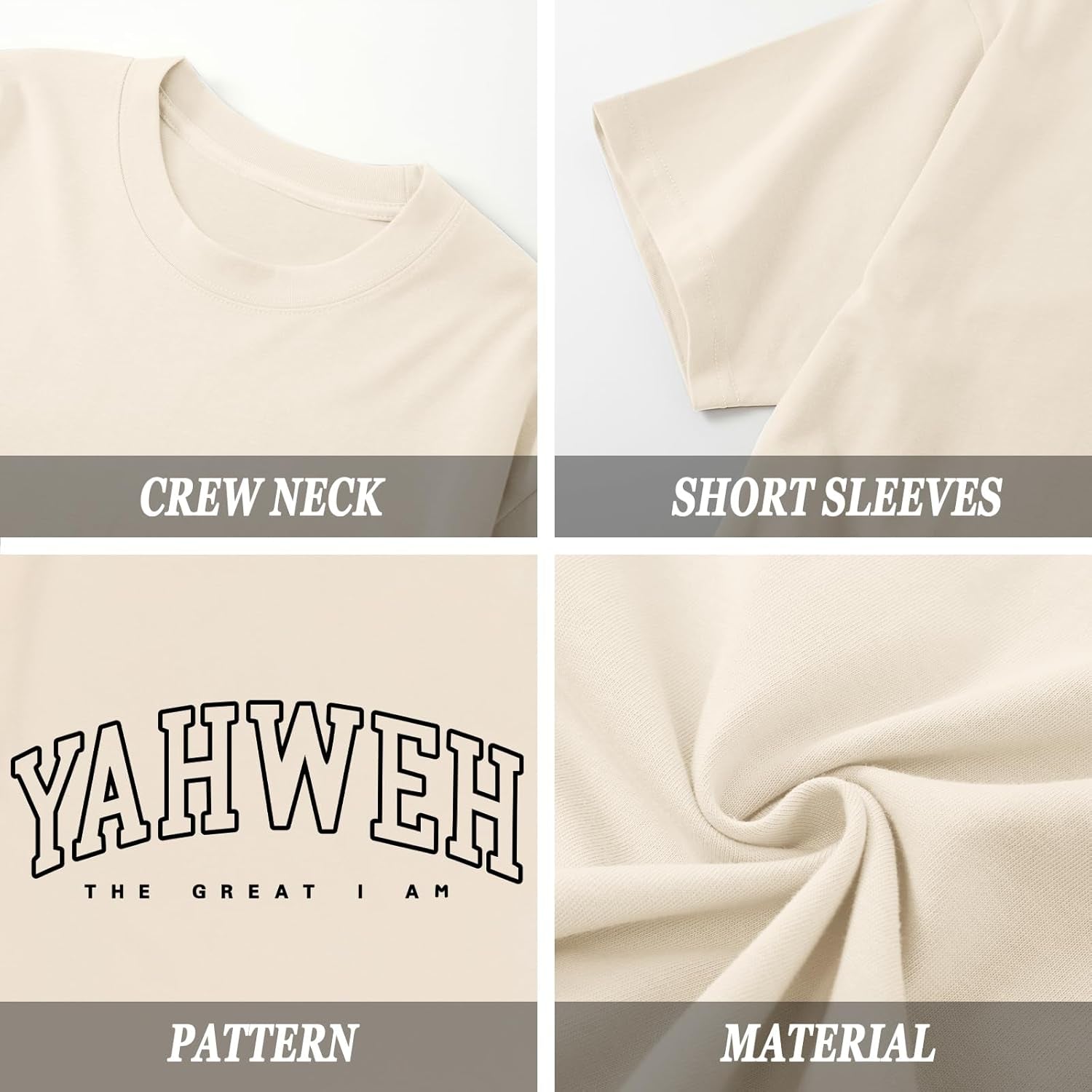 Christian Jesus Shirts for Men Religious God Yahweh Faith Shirt Bible Verse Vintage Oversized Graphic Tees Cotton Top