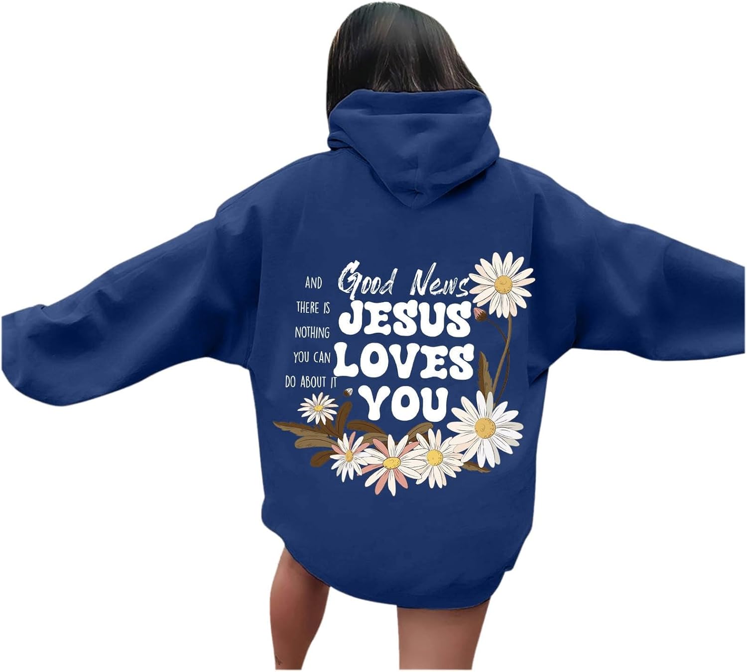 Christian Graphic Hoodies for Teen Girls Fall Fashion Preppy Letter Print Long Sleeve Pullover Sweatshirt with Pocket