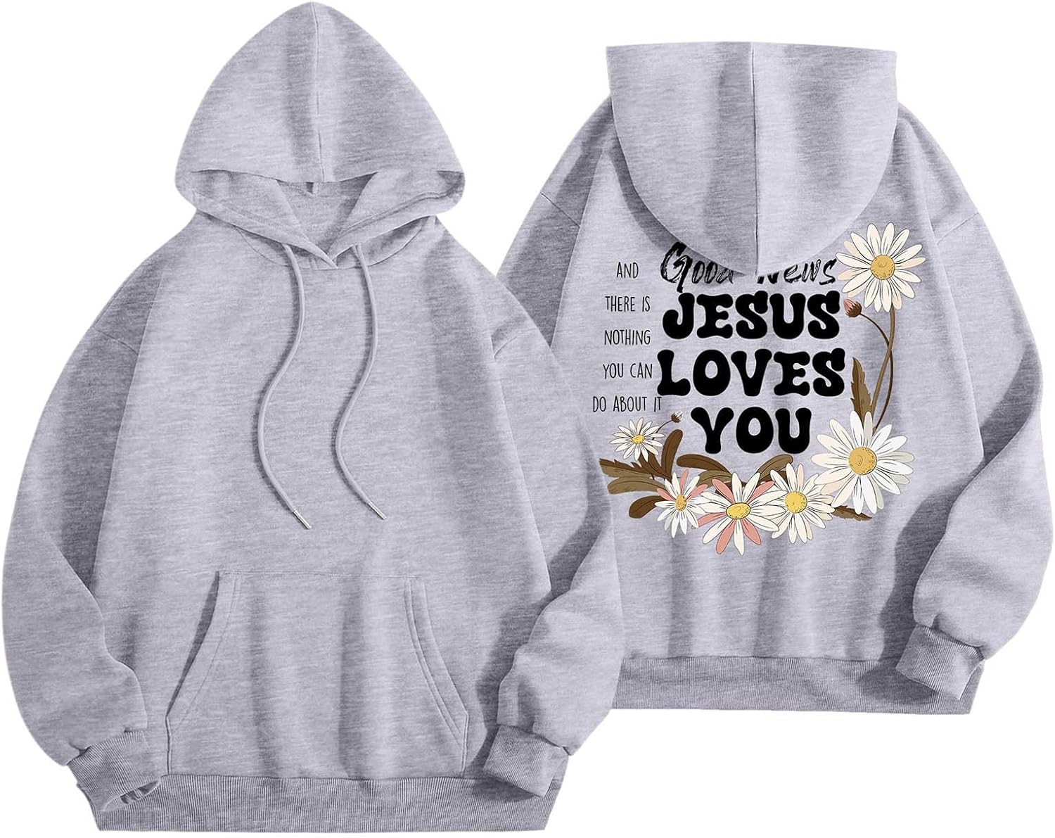 Christian Graphic Hoodies for Teen Girls Fall Fashion Preppy Letter Print Long Sleeve Pullover Sweatshirt with Pocket