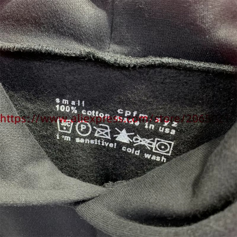 Vintage CPFM Saint of God Hoodie Men Women Puff Print Sweatshirts Oversize Pullovers Hooded